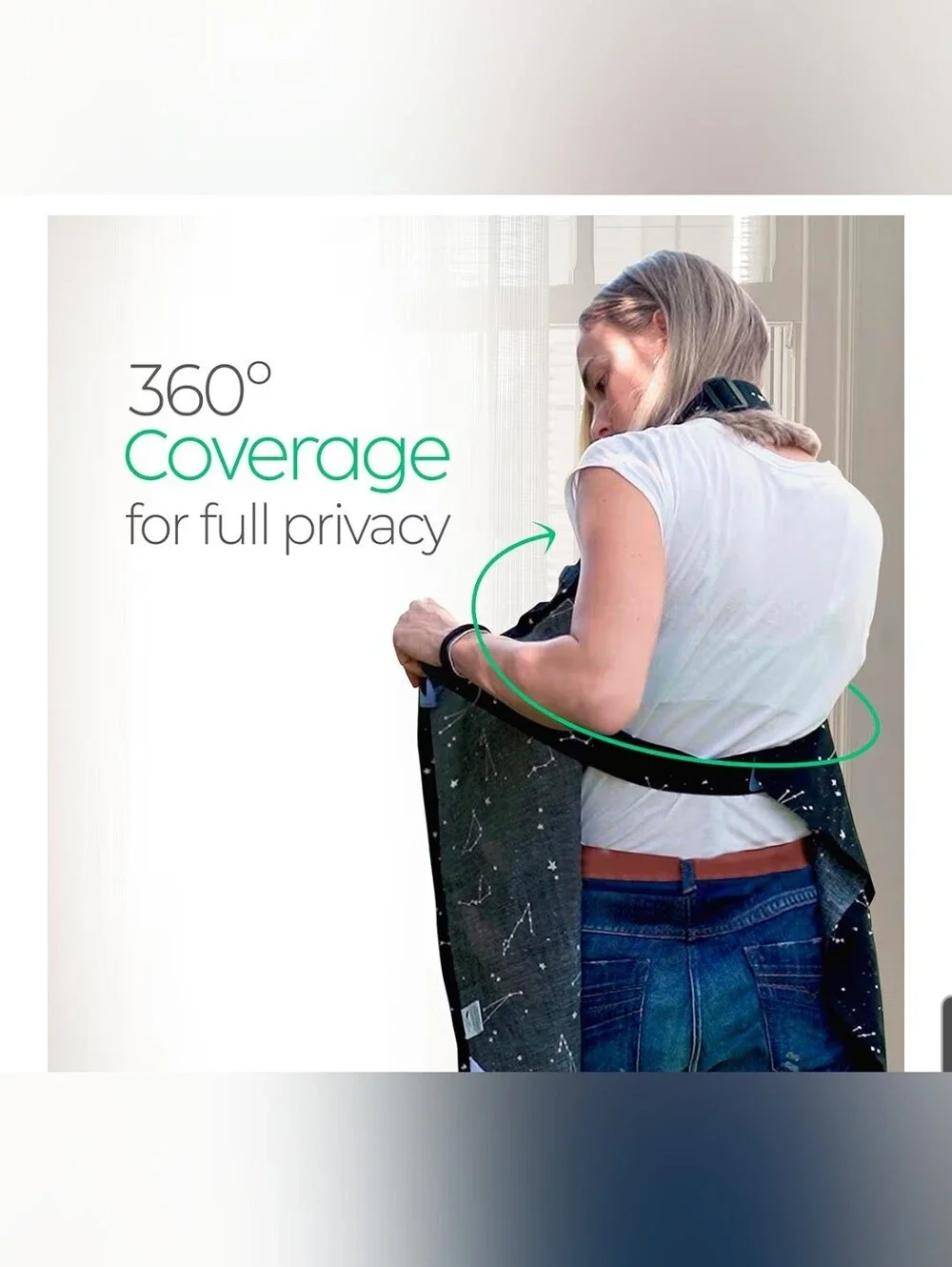 Black Constellation Privacy Nursing Cover/blanket